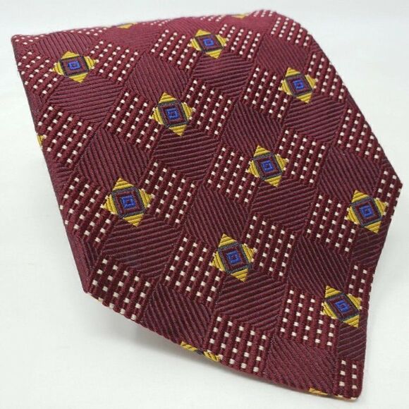 ROBERT TALBOTT BEST OF CLASS SILK TIE BURGUNDY - Picture 1 of 4